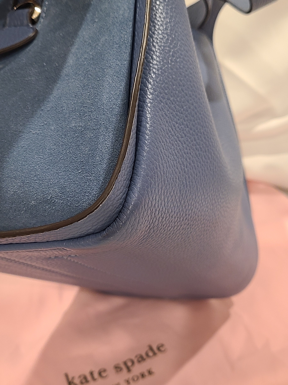 Kate Spade Knott Medium Pebbled Leather and Suede Crossbody Bag - Picture 6 of 16